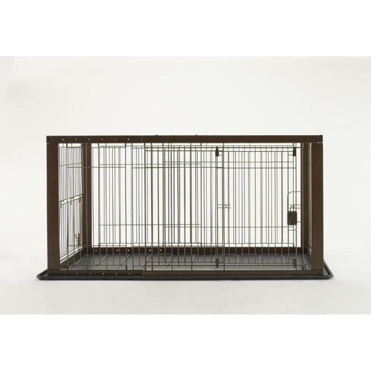 Wooden Slide Pet Circle Wide Dark Brown