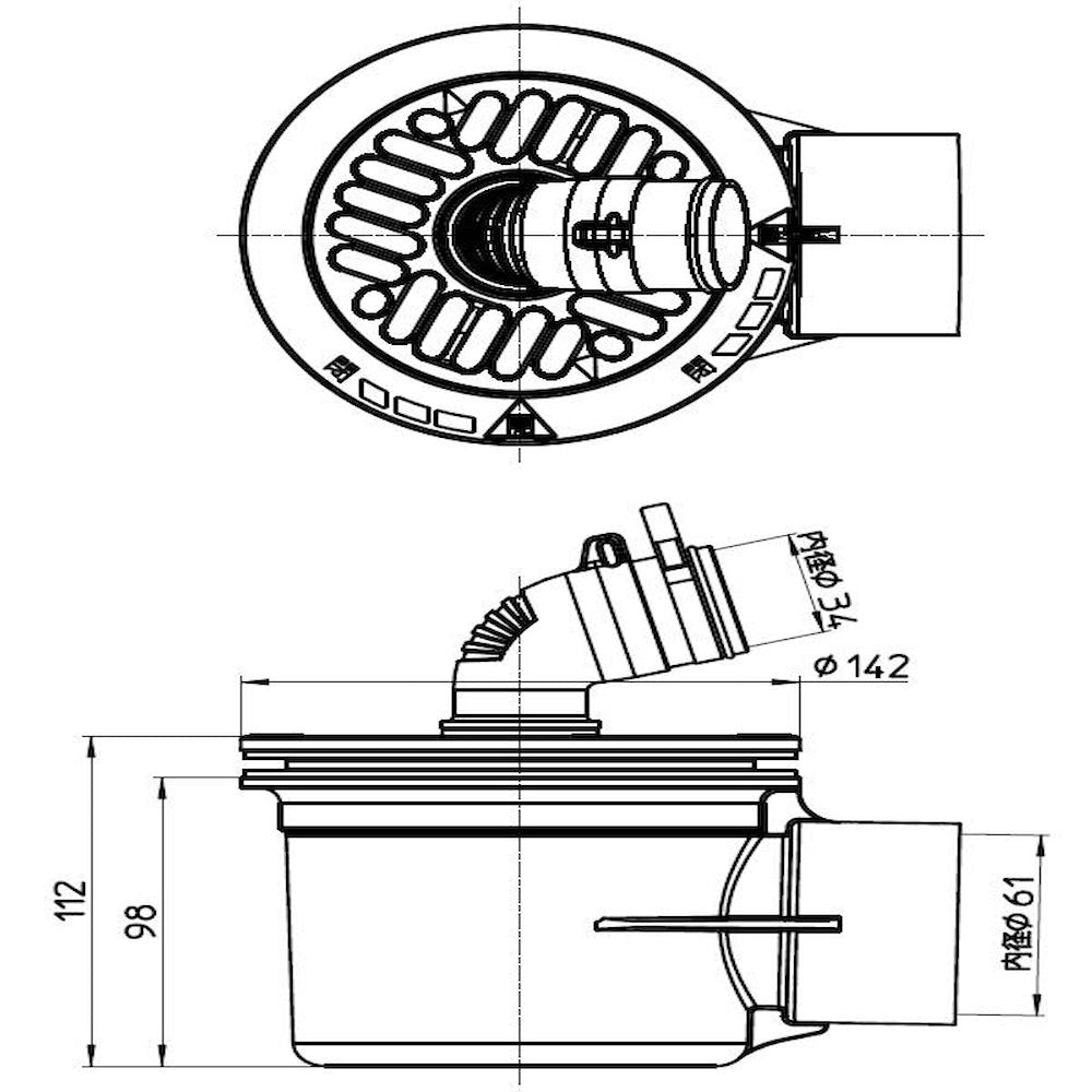 SANEI Washing Machine Drain Trap H5551C-50