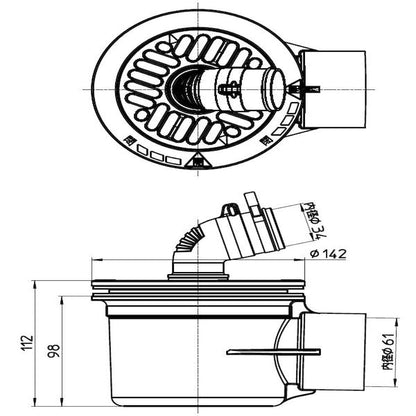 SANEI Washing Machine Drain Trap H5551C-50