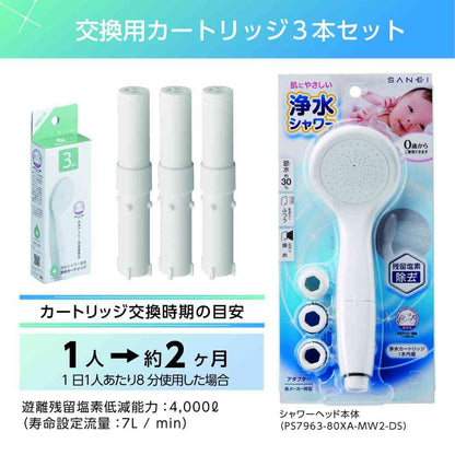 Water Purifying Shower Head Cartridge (3-Pack)