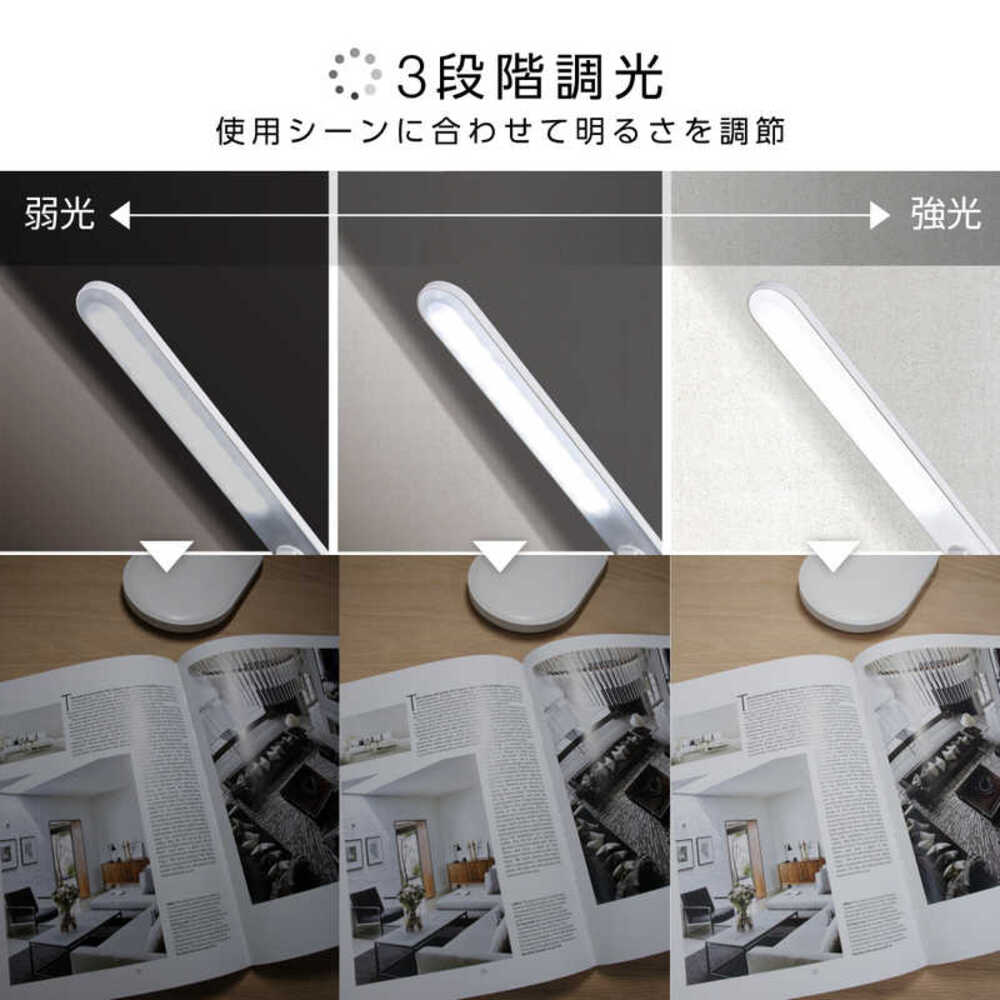 Zepir LED Stand Light ZLT-10B-W 3-Level Dimming White
