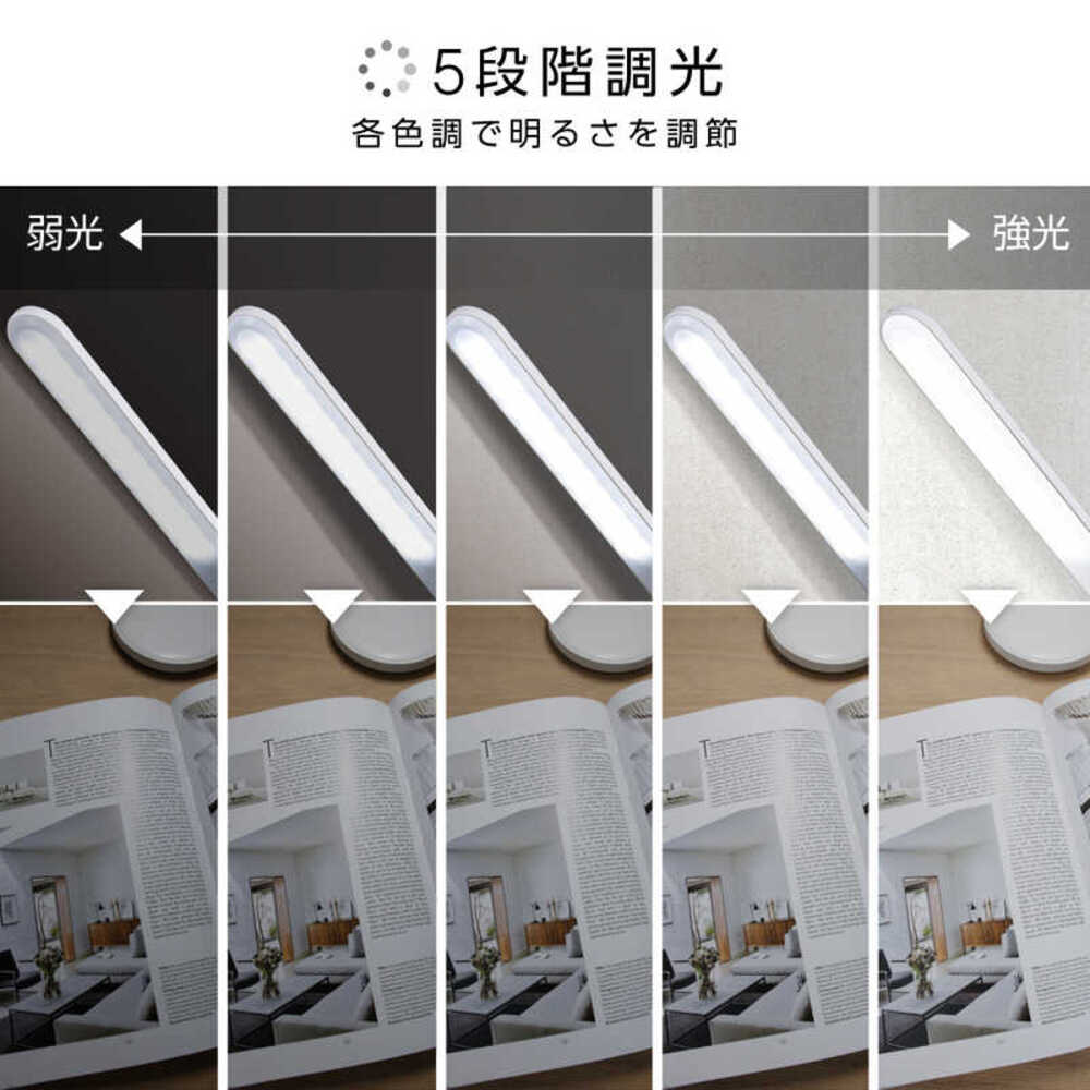 Zepir LED Stand Light ZLT-20B-W 5-Level Dimming 3-Level Color Adjustment White