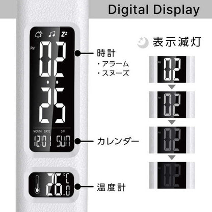 Zepir LED Stand Light ZLT-20B-W 5-Level Dimming 3-Level Color Adjustment White