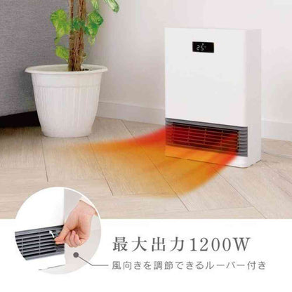 Zephyr Ceramic Heater with Human/Temperature Sensor White ZCT-12TMB
