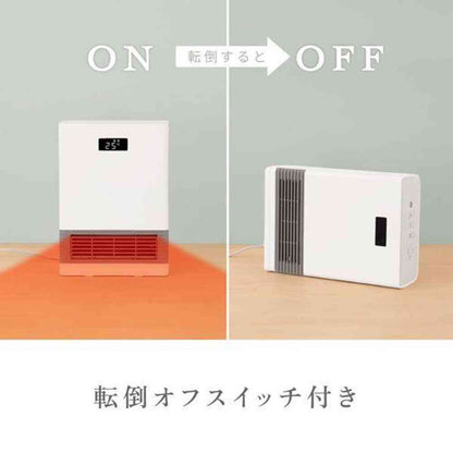 Zephyr Ceramic Heater with Human/Temperature Sensor White ZCT-12TMB