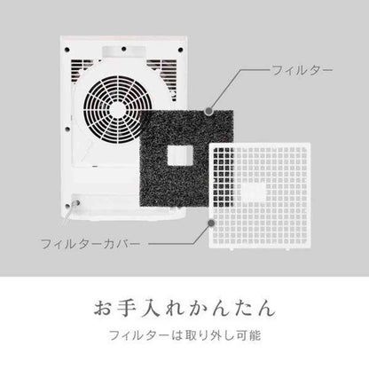 Zephyr Ceramic Heater with Human/Temperature Sensor White ZCT-12TMB