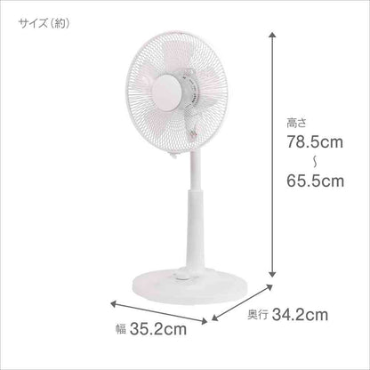 Zephyr Dial DC Living Fan Automatic Oscillation 5 Blades White ZFL-D2C-W