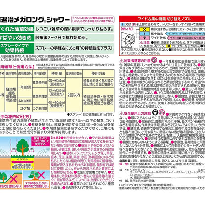 Sumitomo Chemical Gardening Grass Eradication Mega Long Shower Spray 1000ml