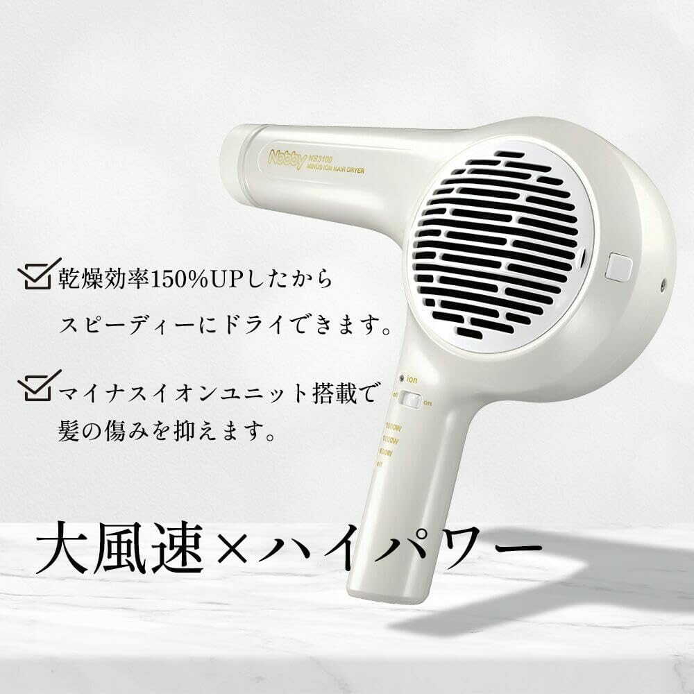 Tescom Nobby Negative Ion Hair Dryer NB3100 White
