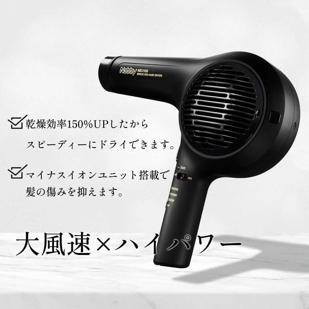 Tescom Nobby Negative Ion Hair Dryer NB3100 Black
