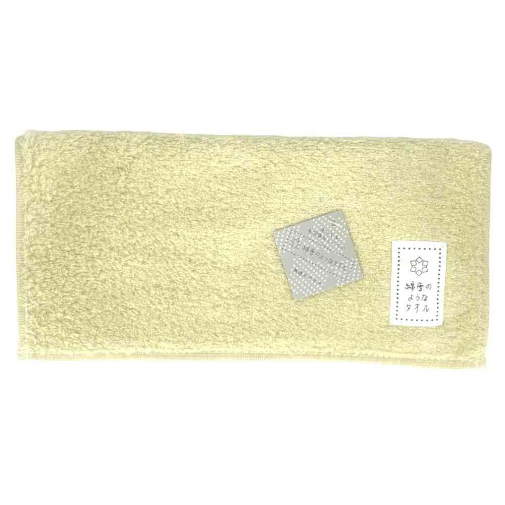 Nissen Shoko Cotton Snow-like Towel Velvet Color Handkerchief Yellow 1 Piece