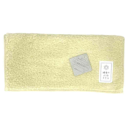 Nissen Shoko Cotton Snow-like Towel Velvet Color Handkerchief Yellow 1 Piece