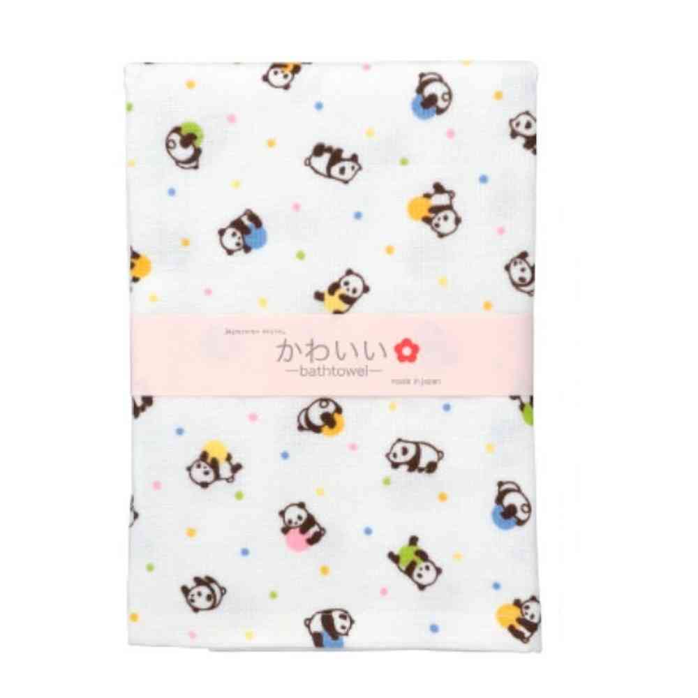 Nissen Shoko Japanese Style Korokoro Panda Bath Towel (1 Piece)