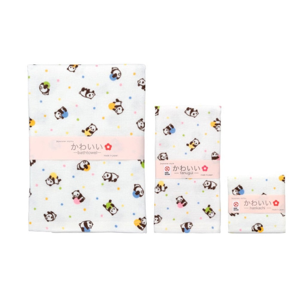 Nissen Shoko Japanese Style Korokoro Panda Bath Towel (1 Piece)