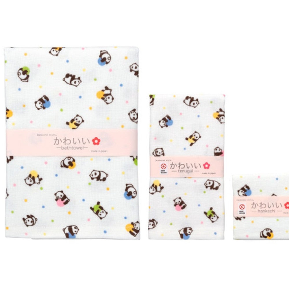 Nissen Shoko Japanese Style Korokoro Panda Tenugui (1 Piece)