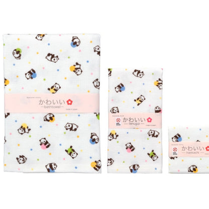 Nissen Shoko Japanese Style Korokoro Panda Handkerchief (1 Piece)