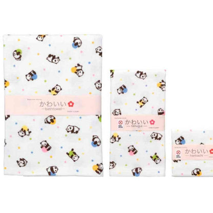 Nissen Shoko Japanese Style Korokoro Panda Handkerchief (1 Piece)