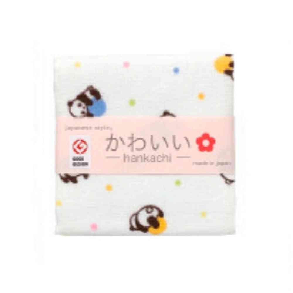 Nissen Shoko Japanese Style Korokoro Panda Handkerchief (1 Piece)