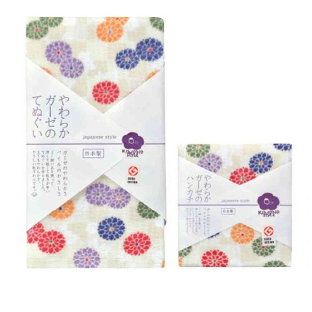Nissen Shoko Japanese Style Komon Kiku Tenugui (1 Piece)