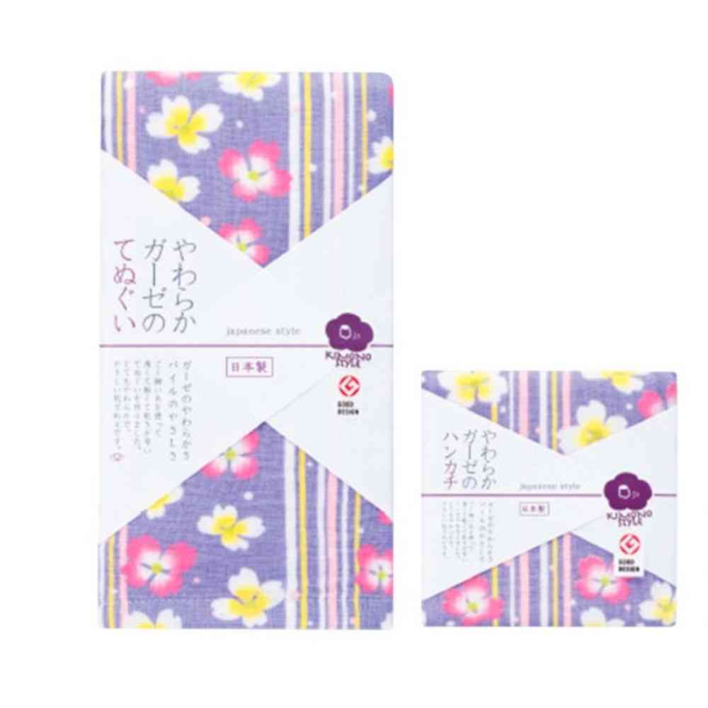 Nissen Shoko Japanese Style Hanaakari Handkerchief (1 Piece)