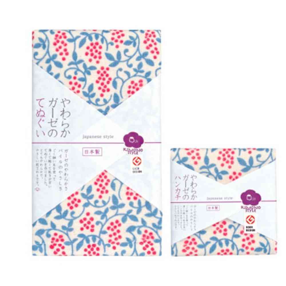 Nissen Shoko Japanese Style Fruits and Vines Tenugui