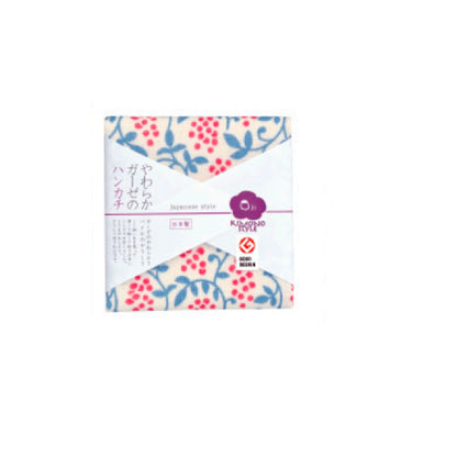 Nissen Shoko Japanese Style Fruits and Vines Handkerchief