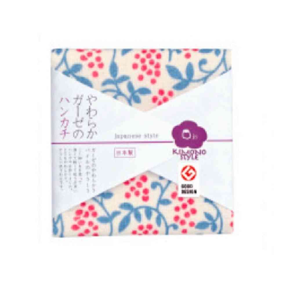 Nissen Shoko Japanese Style Fruits and Vines Handkerchief