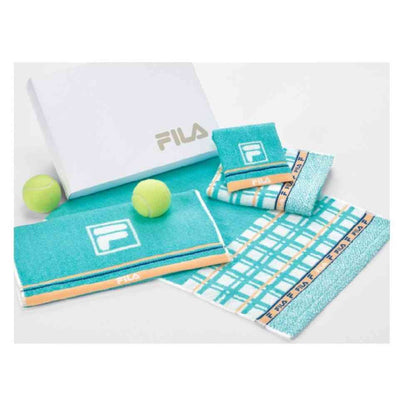 Nissen Shoko FILA Laguna Long Towel & Face Towel Set - Boxed (2 Long Towels & 2 Face Towels)