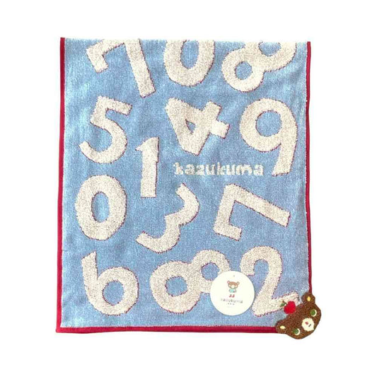 Nissen Shoko Kazukuma Patch Face Towel Blue 1 Piece