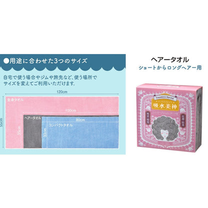 Nissen Shoko Fuwamoko Marche Absorbent Beauty Goddess Hair Towel Blue 1 Piece