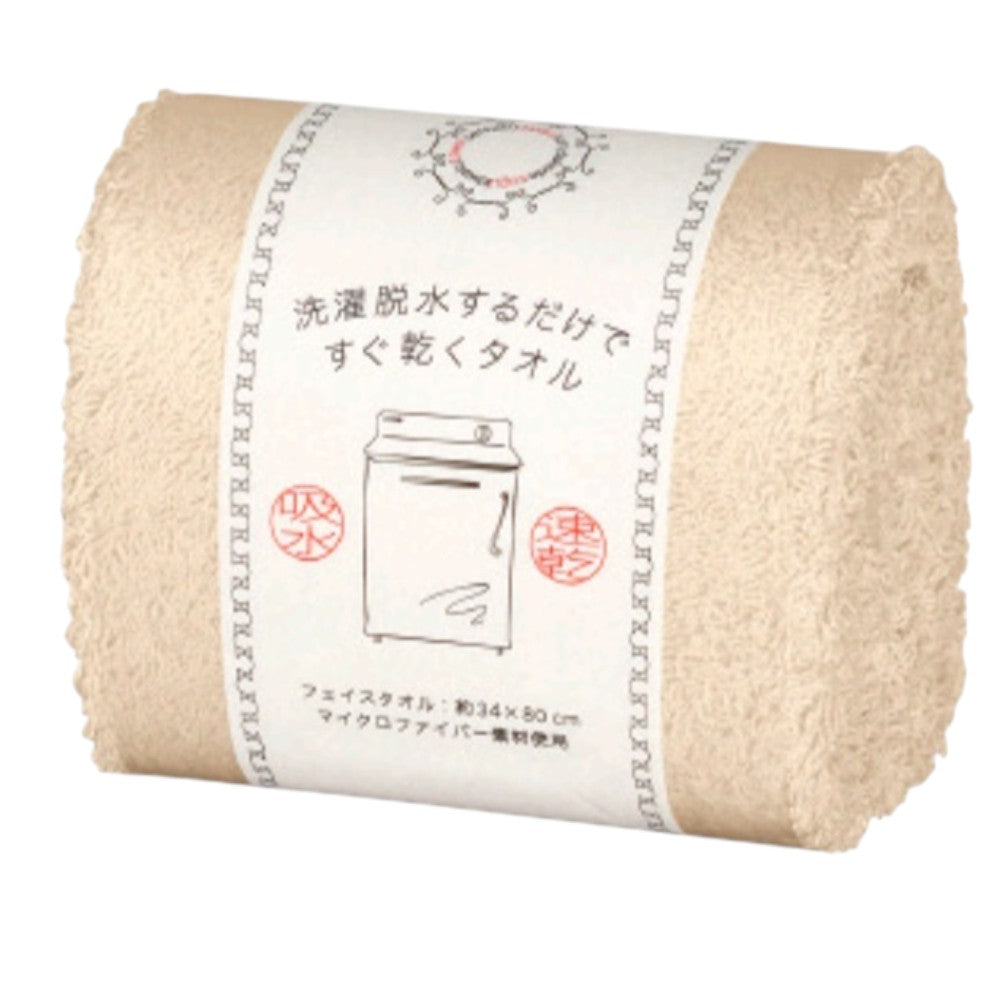 Nissen Shoko Quick-Dry Towel 2 Slim Bath Towel Beige 1 Piece