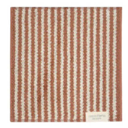 Nissen Shoko Cocochiena Line Wash Towel Brown 1 Piece