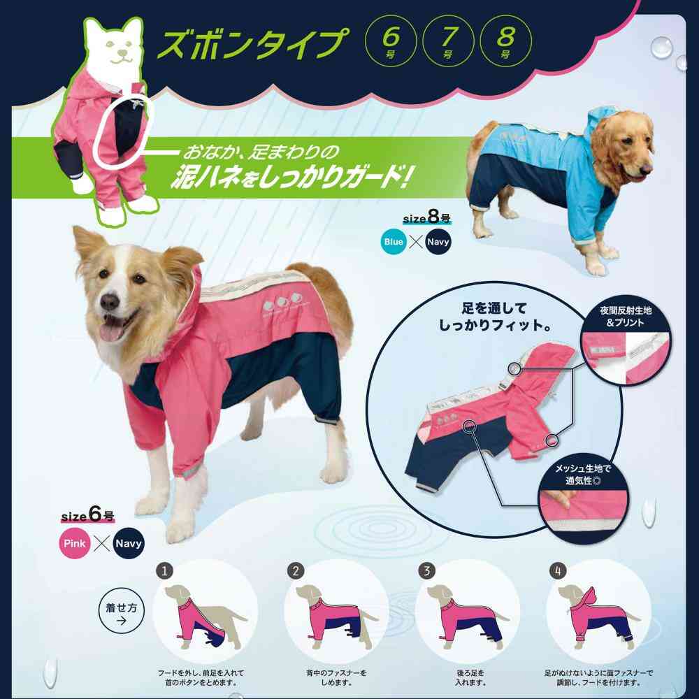 Sporty Rainwear Urban Style No. 7 Blue x Navy