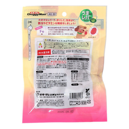 Doggy Man Delicious Liver Snack with Yellow-Green Vegetables 70g