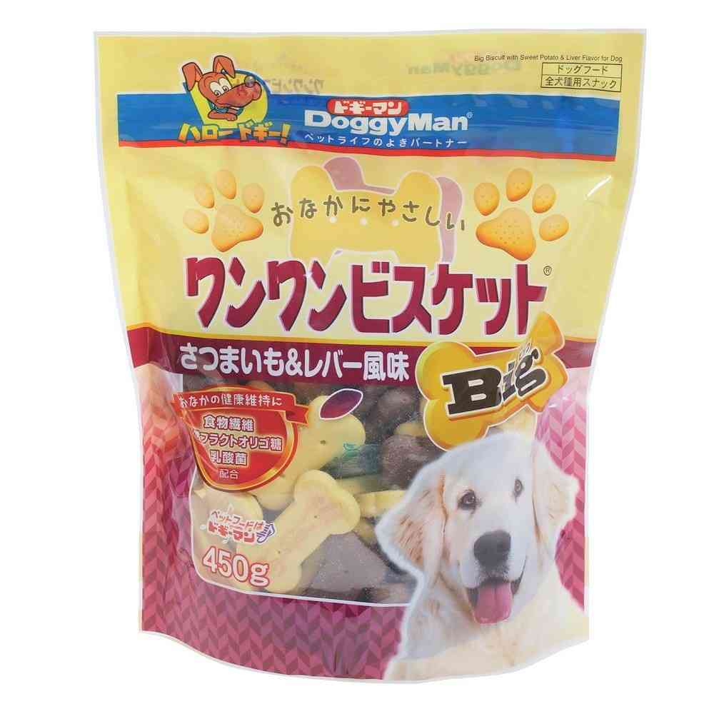 Doggy Man Gentle Dog Biscuits Big Sweet Potato & Liver Flavor 450g
