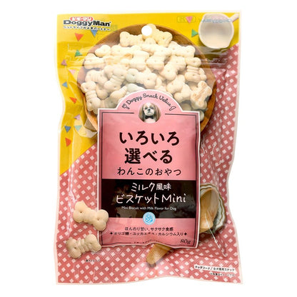 Dogyman Dog Snack Value Milk Flavor Mini Biscuits 80g