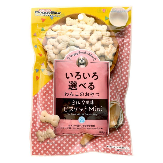 Dogyman Dog Snack Value Milk Flavor Mini Biscuits 80g
