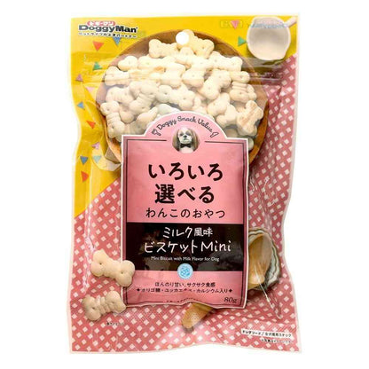 Dogyman Dog Snack Value Milk Flavor Mini Biscuits 80g