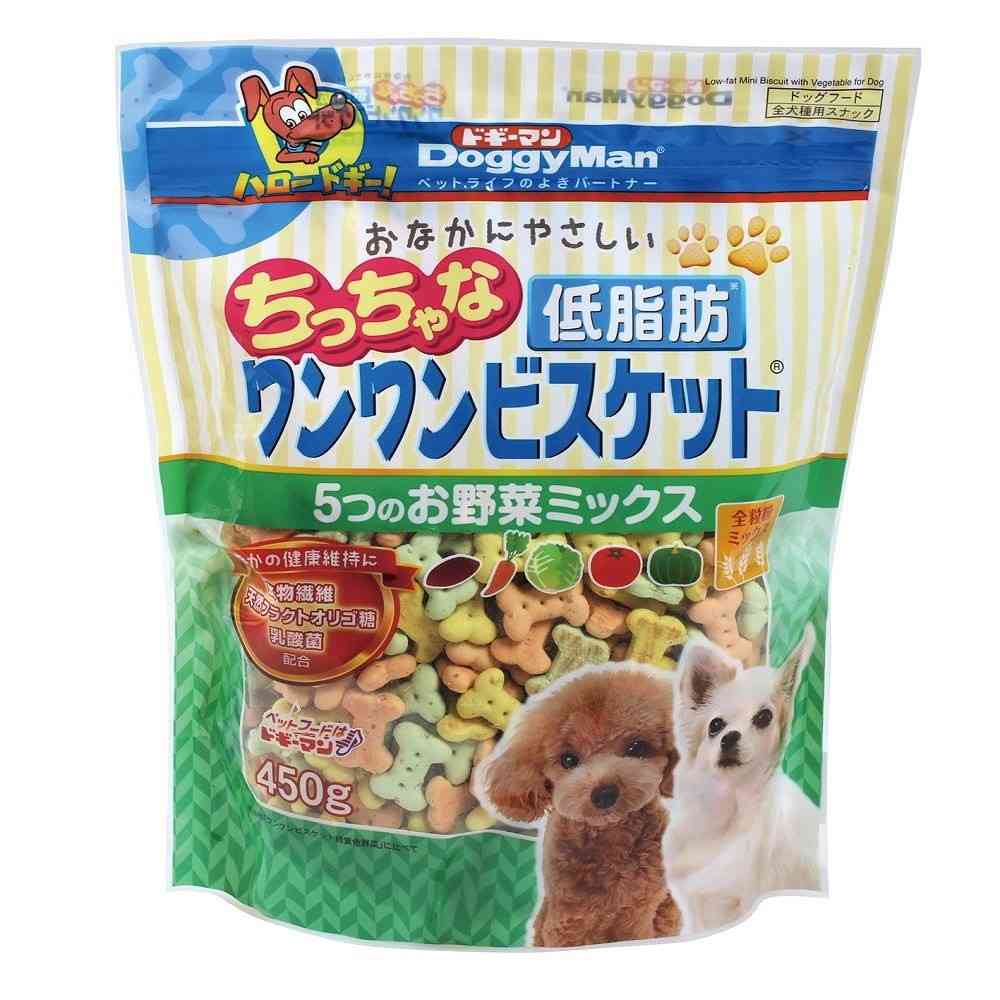 Doggy Man Gentle Low-Fat Tiny Dog Biscuits with 5 Vegetable Mix 450g