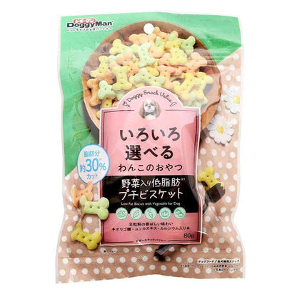 Doggy Man Doggy Snack Value Vegetable-Infused Low-Fat Mini Biscuits 80g