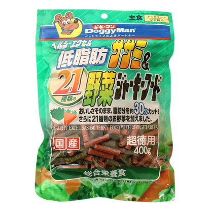 Dogyman Healthy Excel Low-Fat Chicken Breast & 21 Vegetable Jerky Food 400g
