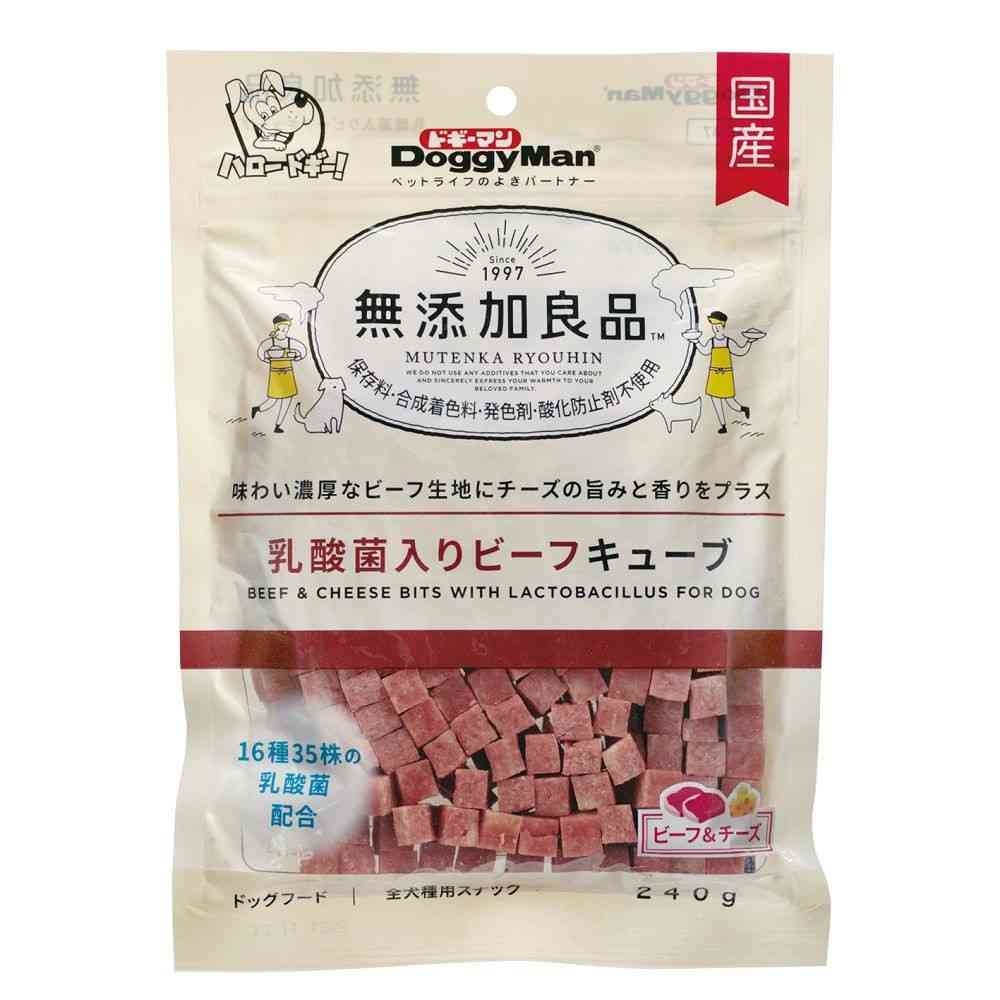 Doggy Man Additive-Free Goodness Lactic Acid Bacteria Beef Cubes 240g