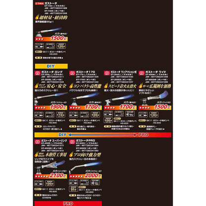 Gas Torch Wide ST400SW with Cartridge