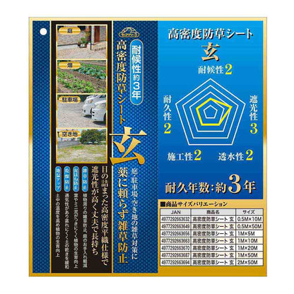 High-Density Weed Control Sheet Gen 1MX20M