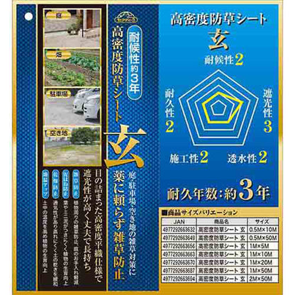 High-Density Weed Barrier Sheet Gen 1MX50M