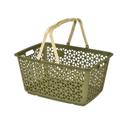 Himalaya Chemical Industry Handle Stackable Basket Khaki