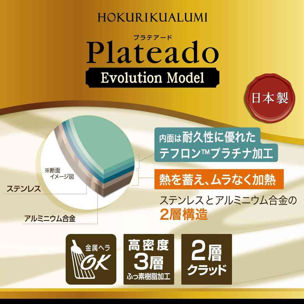Hokuriku Aluminum Plateread EM Frying Pan 26cm (1 piece)