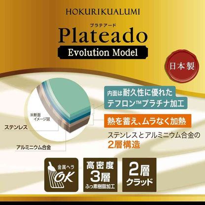 Hokuriku Aluminum Plateread EM Frying Pan 26cm (1 piece)