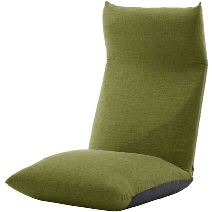 Japanese-made Head Reclining P Coil Floor Chair NECK Task Green