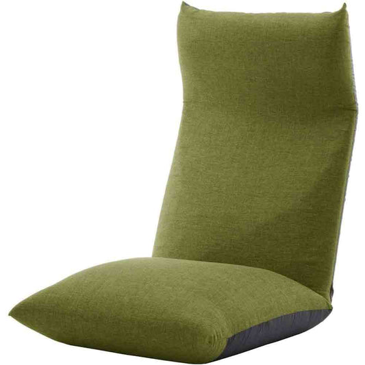Japanese-made Head Reclining P Coil Floor Chair NECK Task Green